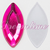 Acrylic (Lucite) Navettes Rhinestones 15mm x 7mm